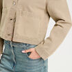 Veste droite boutonnée vert pastel femme