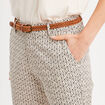 Pantalon chino slim 7/8ème blanc femme