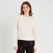 Pull manches longues ecru femme