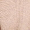 Pull avec col en V beige femme