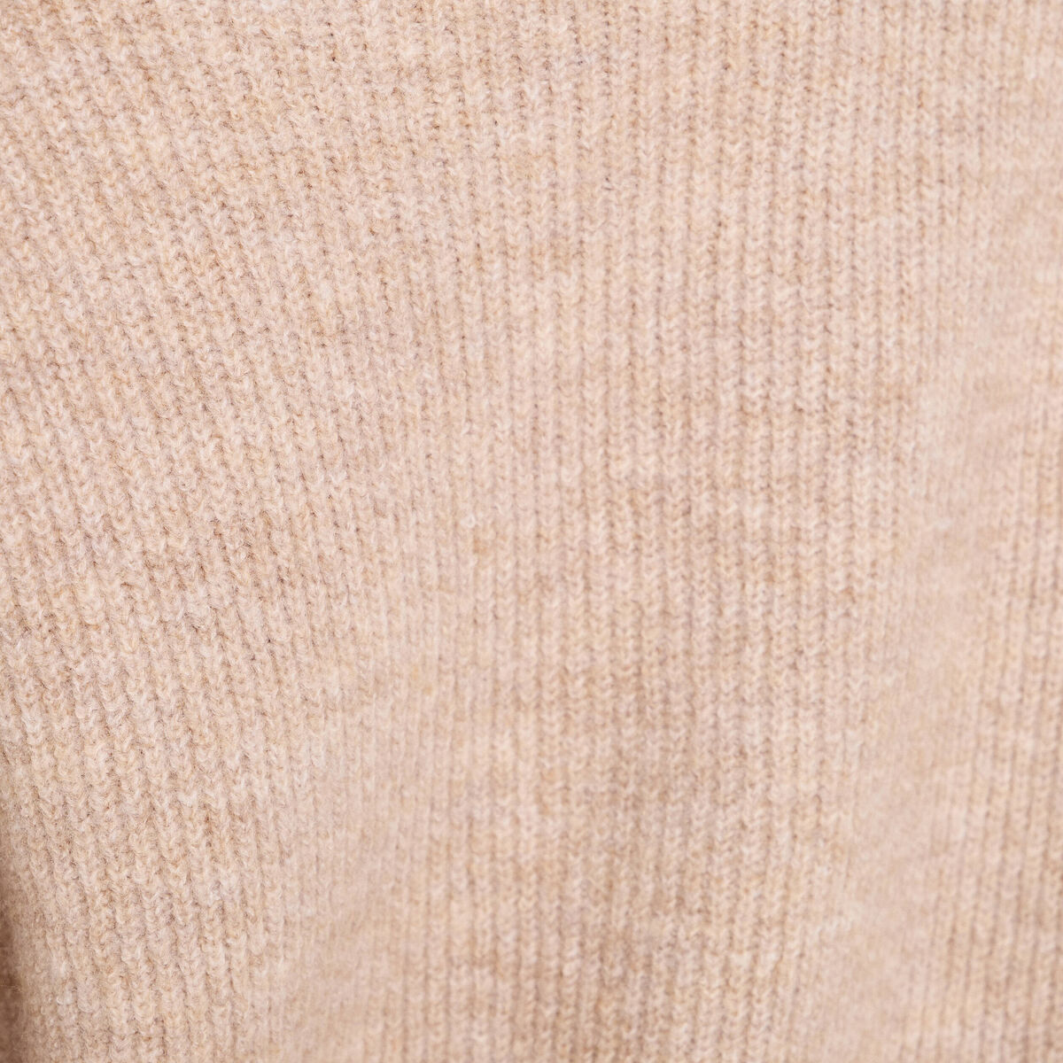 Pull avec col en V beige femme
