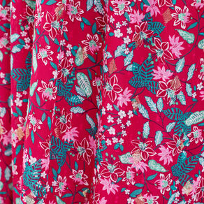 Robe longue évasée ceinturée violet femme