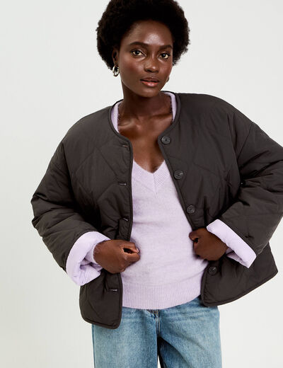 Veste matelass&eacute;e bleu marine femme
