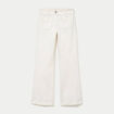 Jean bootcut taille haute denim blanc femme