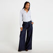 Jean wide leg taille haute denim brut femme