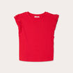 Débardeur avec volants rouge femme