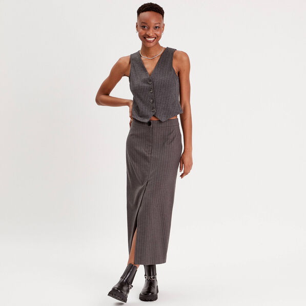 veston sans manches gris femme Veston sans manches gris femme