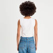 Débardeur cropped blanc femme