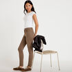 Jeans slim 5 poches taupe femme