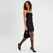 Robe cintrée bustier sequins noir femme