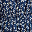Robe longue &eacute;vas&eacute;e col v dentelle bleu marine femme