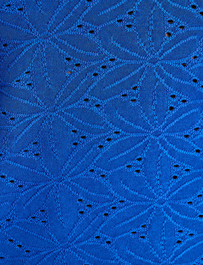 Débardeur cropped noué bleu electrique femme