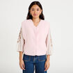 Gilet sans manches effet polaire rose clair femme