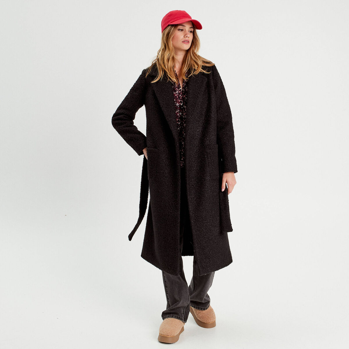 Blouse manches longues noir femme