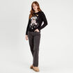 Pull manches longues noir femme