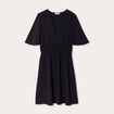 Robe évasée taille élastiquée noir femme