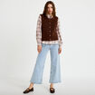 Gilet sans manches marron fonc&eacute; femme