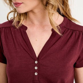 t shirt manches courtes violet fonce femme T-shirt manches courtes violet foncé femme