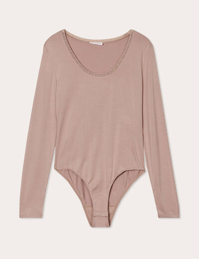 Body thermique manches longues marron femme