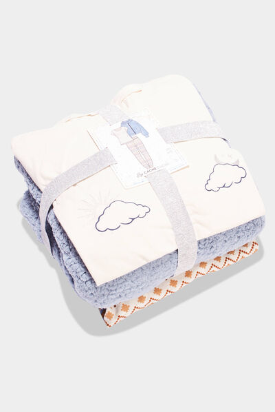 Ensemble pyjama 3 pièces ecru femme