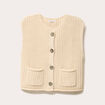 Gilet sans manches ecru femme