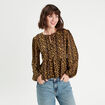 Blouse manches longues marron femme