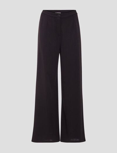 Pantalon large noir femme