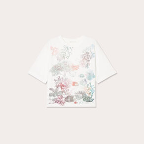 T-shirt manches courtes blanc femme