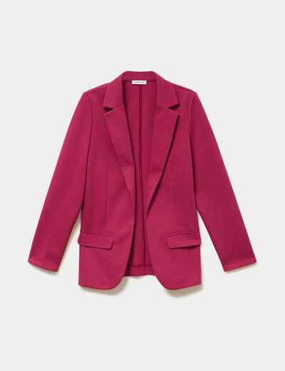 Veste blazer cintr&eacute;e rouge femme