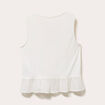 Blouse sans manches volants ecru femme