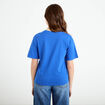 T-shirt col v manches courtes bleu electrique femme