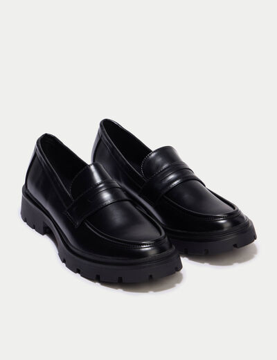 Mocassins noir femme