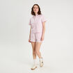 Chemise manches courtes rose clair femme