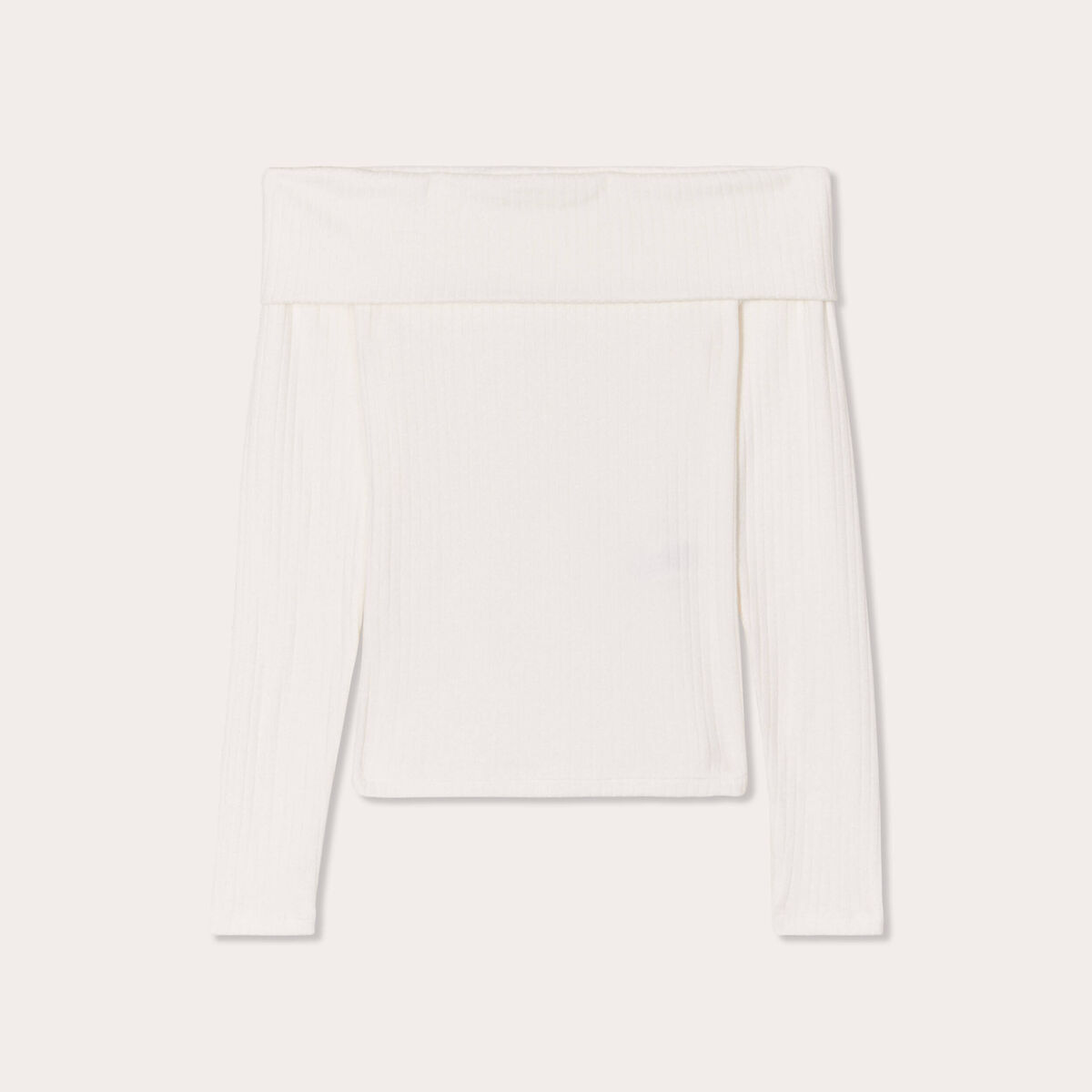 T-shirt manches longues ecru femme
