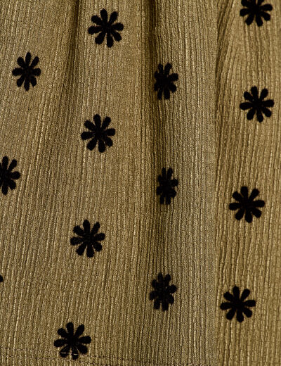 Blouse avec noeuds beige femme