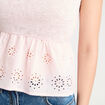 T-shirt manches courtes rose clair femme