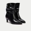 Bottes aspect daim noir femme