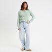 Pull col bateau vert pastel femme