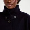 Poncho col am&eacute;ricain bleu marine femme