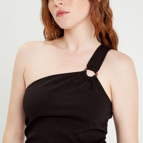 robe ajustee asymetrique noir femme Robe ajustée asymétrique noir femme