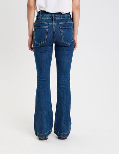 Jeans bootcut taille haute denim stone femme