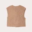 Gilet sans manches marron clair femme
