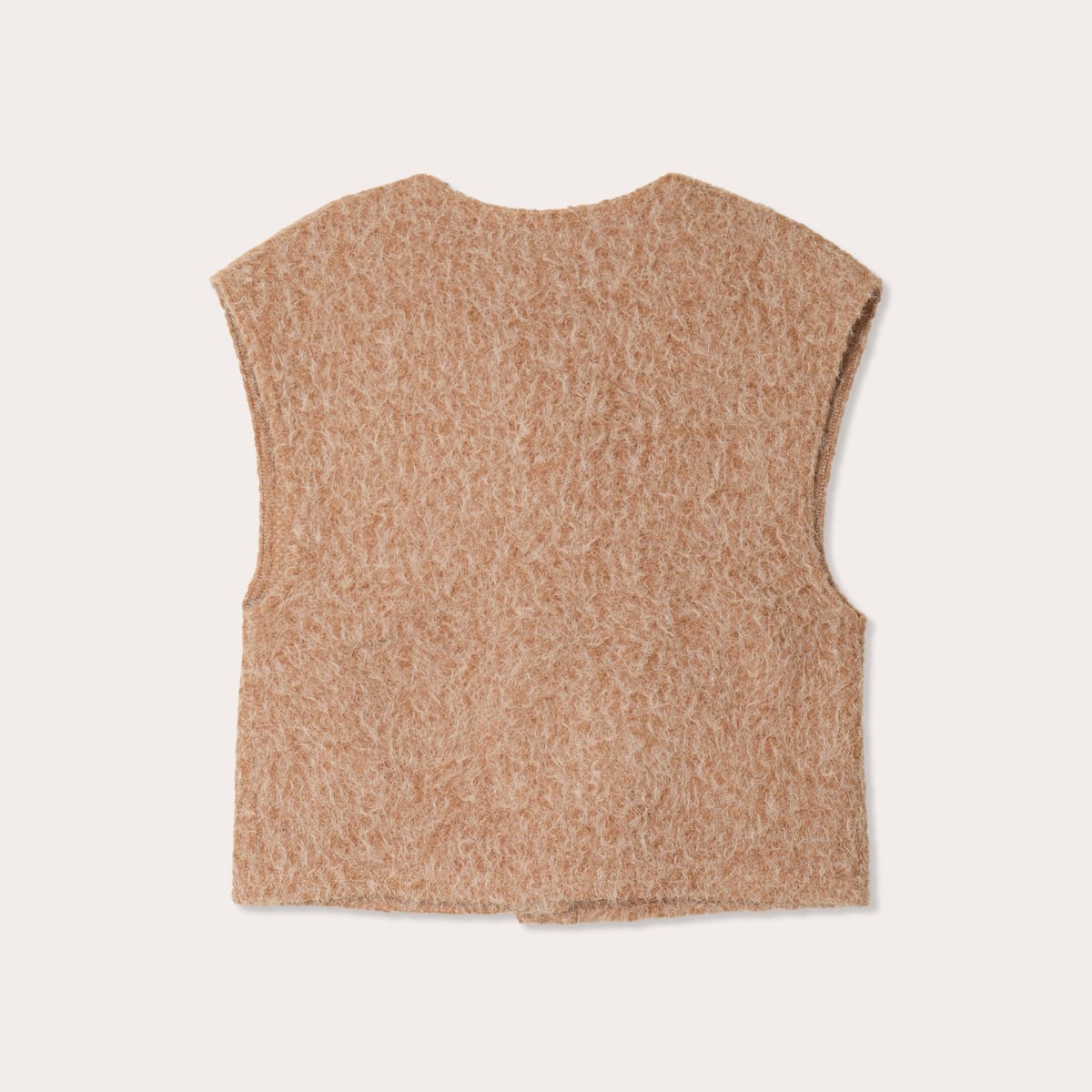 Gilet sans manches marron clair femme