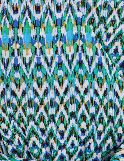 Robe longue évasée bleu femme