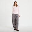 Pantalon bootcut taille basse gris femme