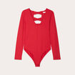 Body détails noeuds rouge femme