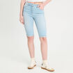 Bermuda skinny en jean denim bleach femme