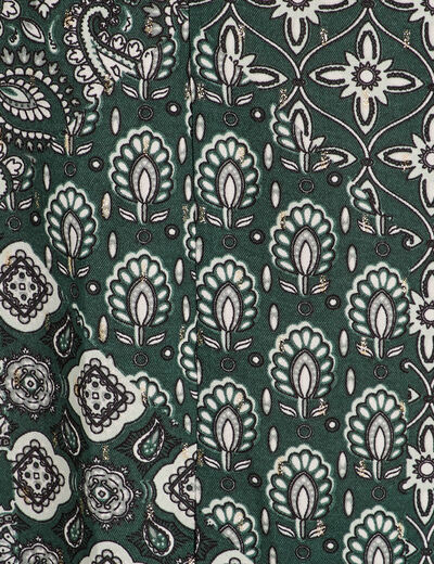 Blouse manches longues vert femme