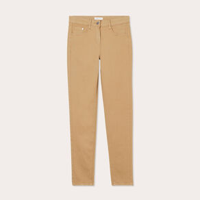 Jeans slim 5 poches camel femme