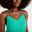 Robe &eacute;vas&eacute;e 3/4 col v bretelles vert femme